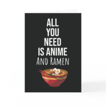 Tarjetas de Anime de Ramen Lindas Comida Asiática 