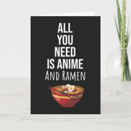 Tarjetas de Anime de Ramen Lindas Comida Asiática 