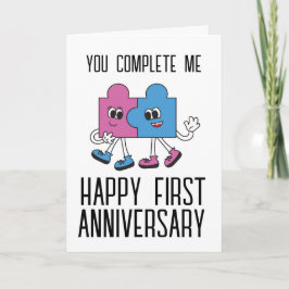 tarjetas de aniversario de primer boda divertidas