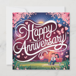 Tarjetas de aniversario feliz elegantes