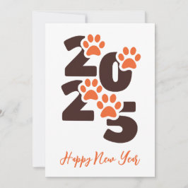 Tarjetas de Año Nuevo feliz 2025 de Pet Lover