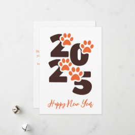 Tarjetas de Año Nuevo feliz 2025 de Pet Lover