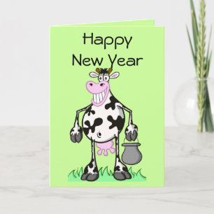 tarjetas de año nuevo feliz "dibujos animados" vac