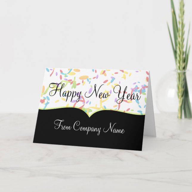 Tarjetas de Año Nuevo Feliz para Negocios (Anverso)