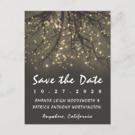Tarjetas de Anuncio de Boda de Rama de Árbol Ilumi