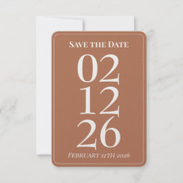 Tarjetas de Anuncio de Boda de Terracota Naranja Q