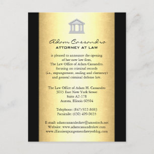 Tarjetas de Anuncio de Bufete de Abogados
