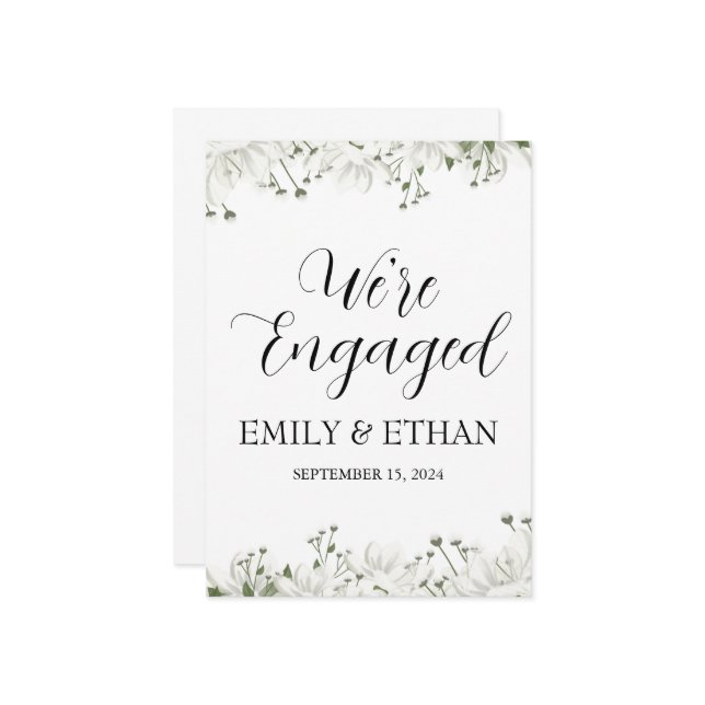 Tarjetas de anuncio de compromiso (Anverso/Reverso In Situ)