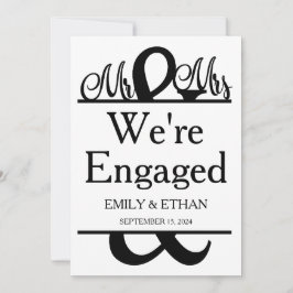 Tarjetas de anuncio de compromiso estamos comprome