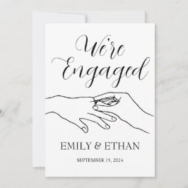 Tarjetas de anuncio de compromiso We're engaged