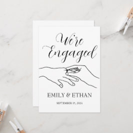 Tarjetas de anuncio de compromiso We're engaged