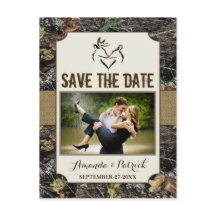 Tarjetas de Anuncio de Fecha de Boda con Camuflaje