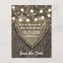 Tarjetas de Anuncio de Fecha de Boda con Roble Tal