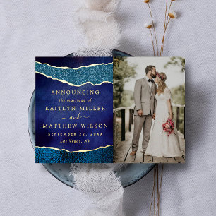 Tarjetas de Anuncio de Foto de Boda de Ágata Elega