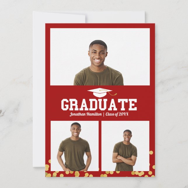 Tarjetas de Anuncio de Fotografía para Graduación  (Anverso)