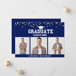 Tarjetas de anuncio de graduación de escuela secun