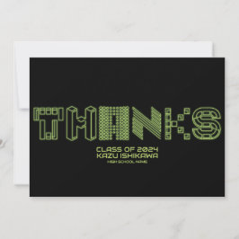 TARJETAS DE ANUNCIO DE GRADUACIÓN en verde neón