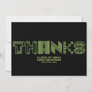 TARJETAS DE ANUNCIO DE GRADUACIÓN en verde neón