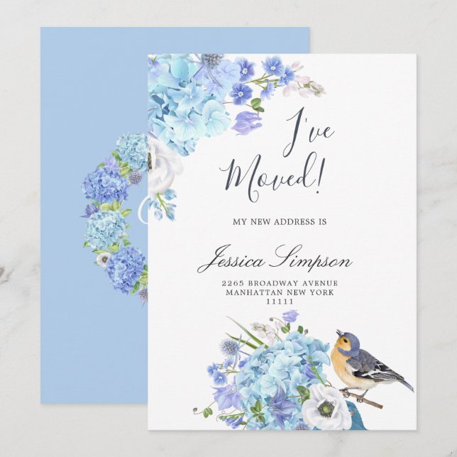 Tarjetas de anuncio de movimiento floral de Horten (Anverso / Reverso)
