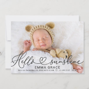 Tarjetas de Anuncio de Nacimiento con Foto de Herm