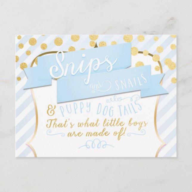 Tarjetas de anuncio de niños Snips & Snails (Anverso)