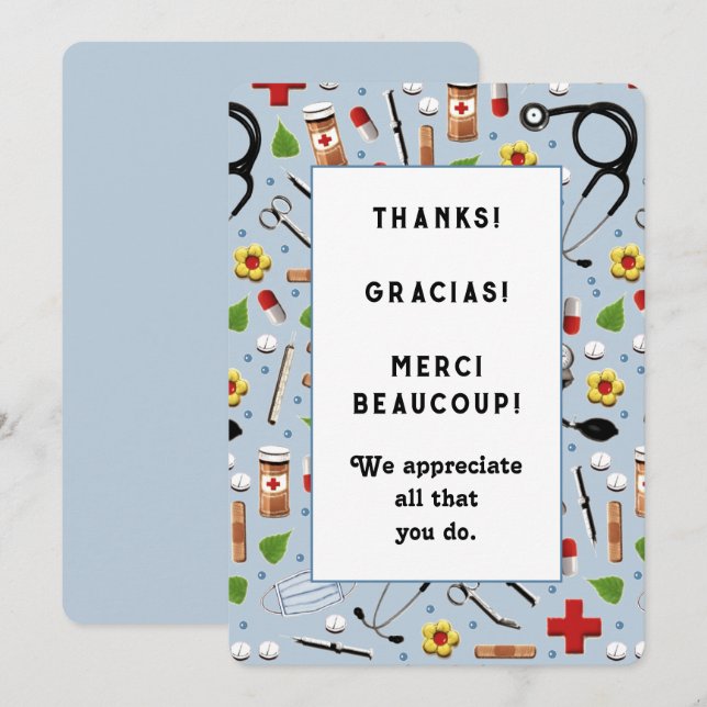 Tarjetas de Apreciación de Enfermeras (Anverso / Reverso)