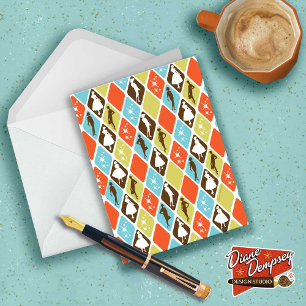 Tarjetas de apunte Silhouettes de Moda de Mediano 