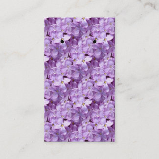 Tarjetas de aretes de flores de lilas púrpura