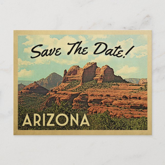 Tarjetas de Arizona para Guardar la Fecha con esti (Anverso)