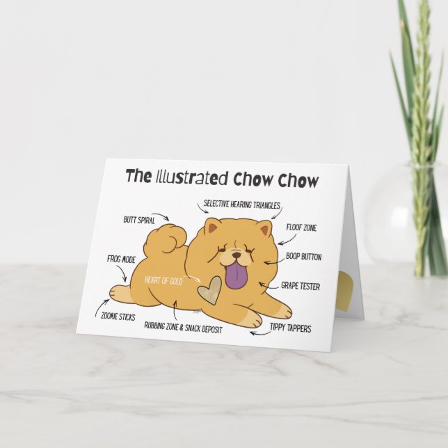 Tarjetas de arte de Chow ilustrado (Anverso)