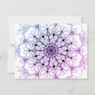 Tarjetas de arte de mandalas coloridas diseñadas a