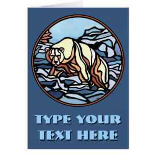 Tarjetas de arte de oso Personalizado Tarjetas de