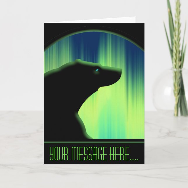 Tarjetas de arte de oso polar auricular auriculare (Anverso)