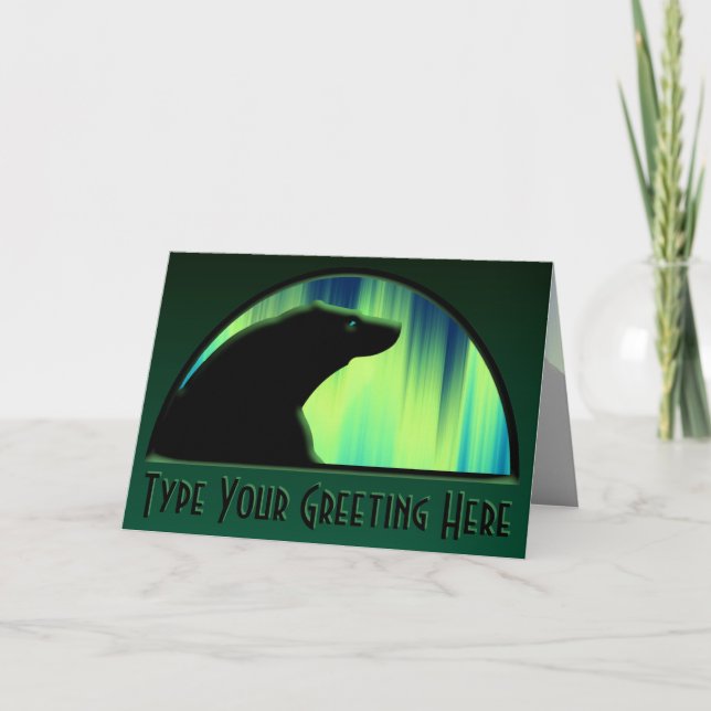 Tarjetas de arte de oso polar auricular auriculare (Anverso)