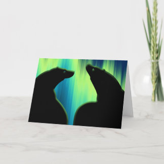Tarjetas de arte de oso polar auricular auriculare