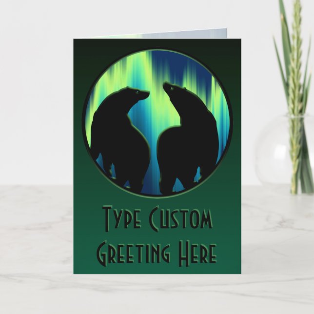 Tarjetas de arte de oso polar auricular auriculare (Anverso)