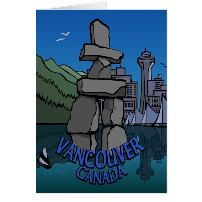 Tarjetas de arte de recuerdo BC de Vancouver Tarje (Frente)