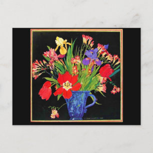 Tarjetas de arte floral retro vintage