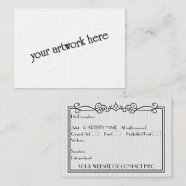 Tarjetas de arte miniatura de ACEO en blanco de ar