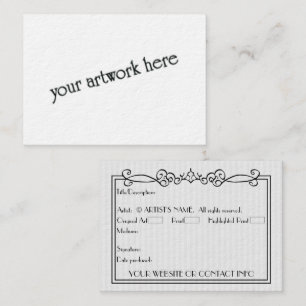 Tarjetas de arte miniatura de ACEO en blanco de ar