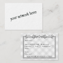 Tarjetas de arte miniatura de ACEO en blanco de ar