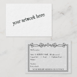 Tarjetas de arte miniatura de ACEO en blanco de ar