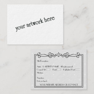 Tarjetas de arte miniatura de ACEO en blanco de ar