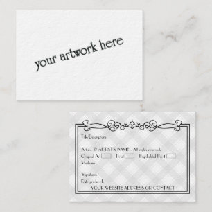 Tarjetas de arte miniatura de ACEO en blanco de ar