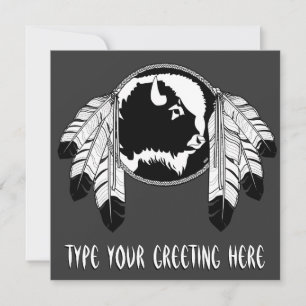 Tarjetas de arte nativas personalizadas invitacion