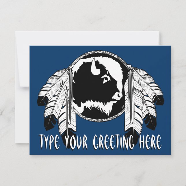 Tarjetas de arte nativas personalizadas invitacion (Anverso)