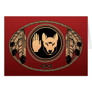 Tarjetas de arte nativas Wolf de las Naciones Orig