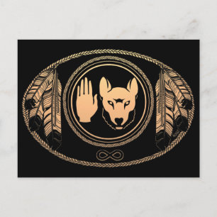 Tarjetas de arte nativas Wolf de las Naciones Orig