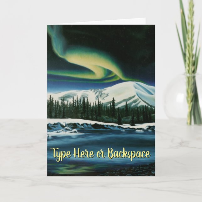 Tarjetas de arte paisajístico Yukon personalizadas (Anverso)
