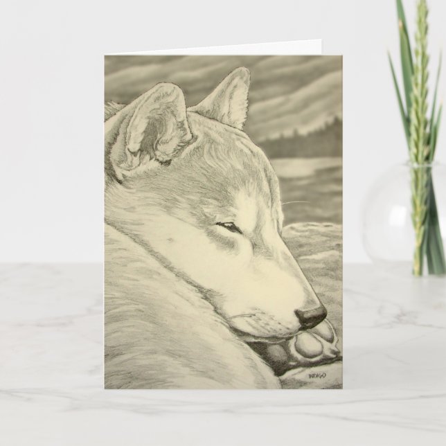 Tarjetas de arte para perros chiba inu Personaliza (Anverso)